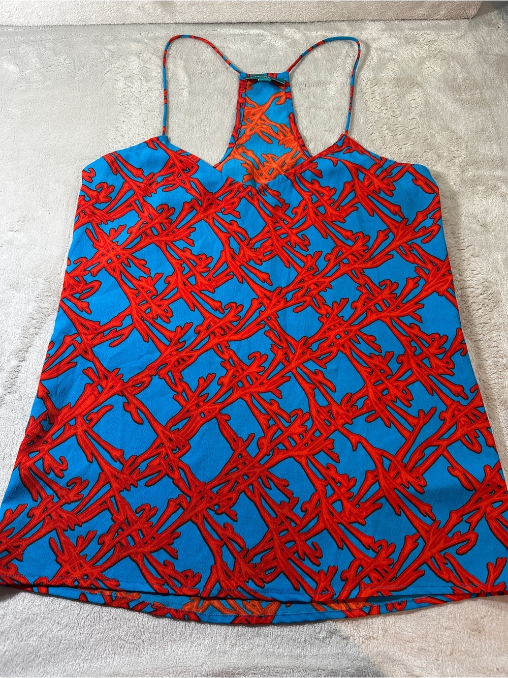 Southern Frock Women's XS Halter Spaghetti Strap Racerback Abstract Chiffon